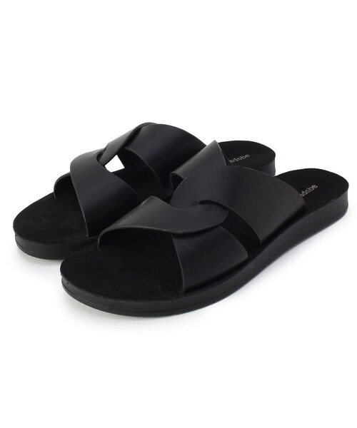 pink adobe（ピンクアドベ）の「◆【おでかけ相棒サンダル】クロスデザイン サンダル（サンダル・レディース・ブラック/ダークブラウン/アイボリー/ホワイト系その他7・35/45/25）」の3枚目の写真