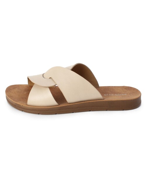 pink adobe（ピンクアドベ）の「◆【おでかけ相棒サンダル】クロスデザイン サンダル（サンダル・レディース・ブラック/ダークブラウン/アイボリー/ホワイト系その他7・35/45/25）」の6枚目の写真