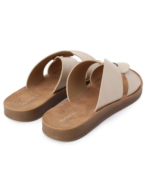 pink adobe（ピンクアドベ）の「◆【おでかけ相棒サンダル】クロスデザイン サンダル（サンダル・レディース・ブラック/ダークブラウン/アイボリー/ホワイト系その他7・35/45/25）」の7枚目の写真