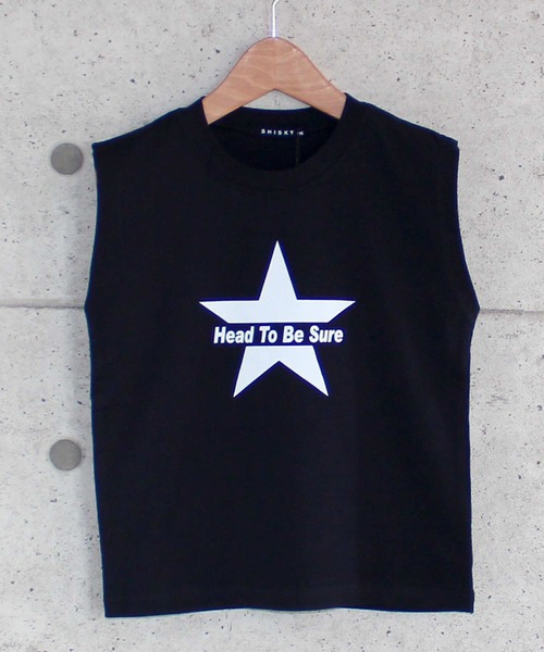 THE CASUAL（カジュアル）の「ノースリーブプリントTシャツ カットソー キッズ（Tシャツ/カットソー・キッズ・ブラック/モカ/杢グレー/チャコール/ホワイト系/オフホワイト/オレンジ/ブラック系/ベージュ/ミント・110cm/120cm/160cm/130cm/150cm/140cm）」の5枚目の写真