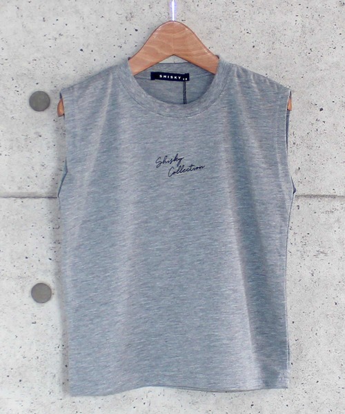 THE CASUAL（カジュアル）の「ノースリーブプリントTシャツ カットソー キッズ（Tシャツ/カットソー・キッズ・ブラック/モカ/杢グレー/チャコール/ホワイト系/オフホワイト/オレンジ/ブラック系/ベージュ/ミント・110cm/120cm/160cm/130cm/150cm/140cm）」の6枚目の写真