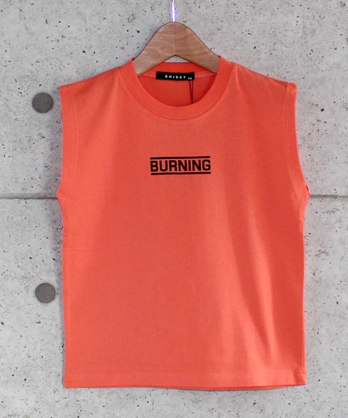 THE CASUAL（カジュアル）の「ノースリーブプリントTシャツ カットソー キッズ（Tシャツ/カットソー・キッズ・ブラック/モカ/杢グレー/チャコール/ホワイト系/オフホワイト/オレンジ/ブラック系/ベージュ/ミント・110cm/120cm/160cm/130cm/150cm/140cm）」の10枚目の写真