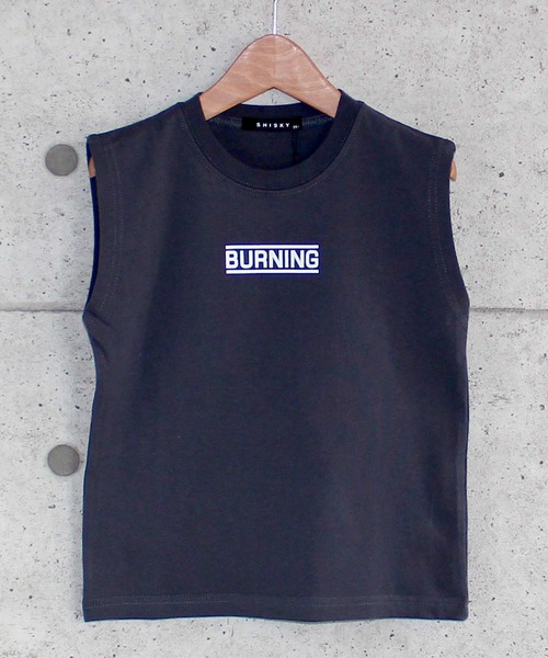 THE CASUAL（カジュアル）の「ノースリーブプリントTシャツ カットソー キッズ（Tシャツ/カットソー・キッズ・ブラック/モカ/杢グレー/チャコール/ホワイト系/オフホワイト/オレンジ/ブラック系/ベージュ/ミント・110cm/120cm/160cm/130cm/150cm/140cm）」の7枚目の写真