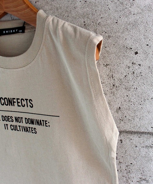 THE CASUAL（カジュアル）の「ノースリーブプリントTシャツ カットソー キッズ（Tシャツ/カットソー・キッズ・ブラック/モカ/杢グレー/チャコール/ホワイト系/オフホワイト/オレンジ/ブラック系/ベージュ/ミント・110cm/120cm/160cm/130cm/150cm/140cm）」の13枚目の写真