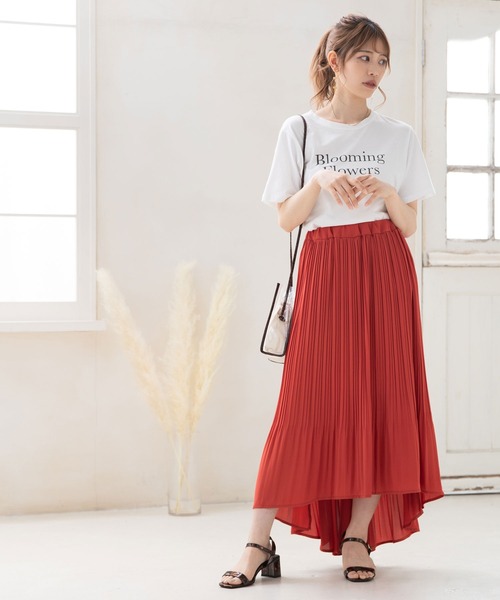 Newlyme（ニューリーミー）の「フィッシュテールケシプリーツスカート（スカート・レディース・ブラック/グレイッシュベージュ/レッド/アイボリー/ブルー・LARGE/MEDIUM）」の12枚目の写真