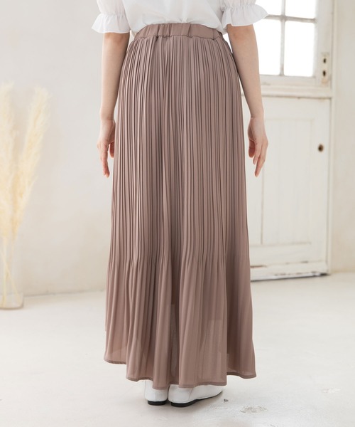 Newlyme（ニューリーミー）の「フィッシュテールケシプリーツスカート（スカート・レディース・ブラック/グレイッシュベージュ/レッド/アイボリー/ブルー・LARGE/MEDIUM）」の17枚目の写真