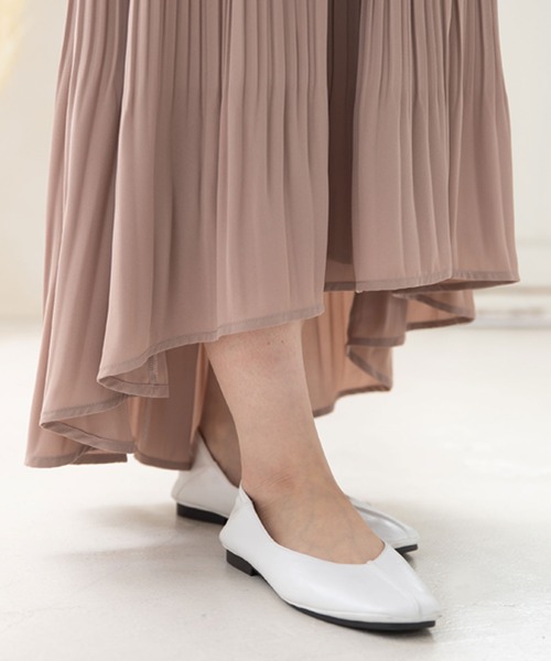 Newlyme（ニューリーミー）の「フィッシュテールケシプリーツスカート（スカート・レディース・ブラック/グレイッシュベージュ/レッド/アイボリー/ブルー・LARGE/MEDIUM）」の20枚目の写真