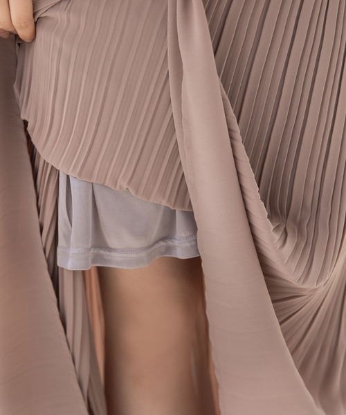 Newlyme（ニューリーミー）の「フィッシュテールケシプリーツスカート（スカート・レディース・ブラック/グレイッシュベージュ/レッド/アイボリー/ブルー・LARGE/MEDIUM）」の21枚目の写真