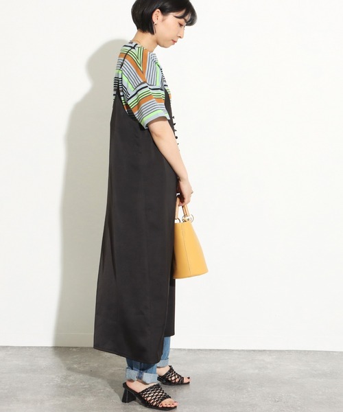 Factor=（ファクターイコール）の「前後2WAYサテンキャミワンピース（ワンピース・レディース・ブラック/ベージュ/オレンジ・FREE）」の10枚目の写真