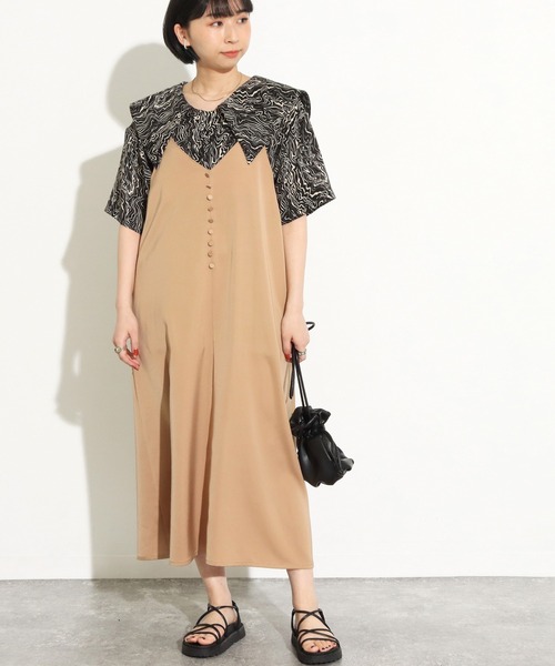 Factor=（ファクターイコール）の「前後2WAYサテンキャミワンピース（ワンピース・レディース・ブラック/ベージュ/オレンジ・FREE）」の12枚目の写真