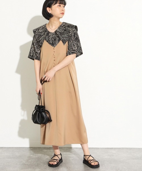 Factor=（ファクターイコール）の「前後2WAYサテンキャミワンピース（ワンピース・レディース・ブラック/ベージュ/オレンジ・FREE）」の13枚目の写真