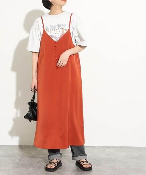 Factor=（ファクターイコール）の「前後2WAYサテンキャミワンピース（ワンピース・レディース・ブラック/ベージュ/オレンジ・FREE）」の14枚目の写真