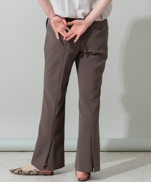 EUCLAID（エウクレイド）の「裾スリットフレアパンツ（その他パンツ・レディース・ブラック/ベージュ/ブラウン・36/38/40）」の7枚目の写真