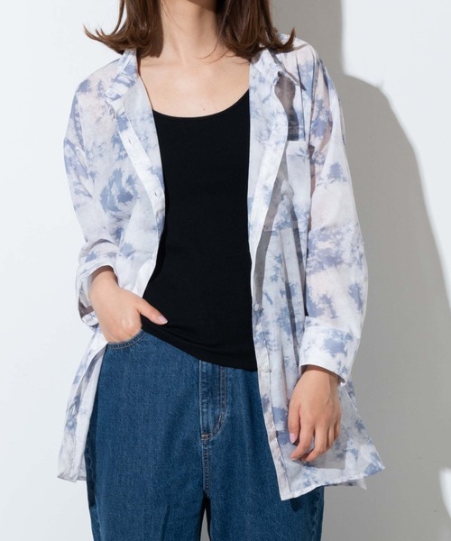 WEGO（ウィゴー）の「WEGO/マーブルシアーシャツ（シャツ/ブラウス・レディース・その他1/その他2・FREE）」の2枚目の写真