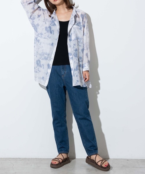 WEGO（ウィゴー）の「WEGO/マーブルシアーシャツ（シャツ/ブラウス・レディース・その他1/その他2・FREE）」の3枚目の写真