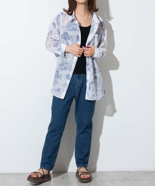 WEGO（ウィゴー）の「WEGO/マーブルシアーシャツ（シャツ/ブラウス・レディース・その他1/その他2・FREE）」の4枚目の写真