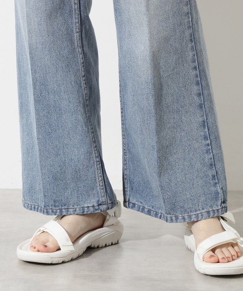 N.（N. Natural Beauty Basic）（エヌエヌナチュラルビューティーベーシック）の「【S Size Line】◆ヴィンテージライクベルボトムデニム（デニムパンツ・レディース・グレイッシュベージュ/インディゴブルー・SMALL/MEDIUM）」の5枚目の写真