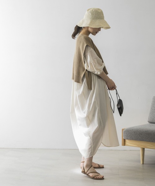 URBAN RESEARCH（アーバンリサーチ）の「鹿の子編みショートニットベスト（ベスト・レディース・アイボリー/ベージュ・FREE）」の5枚目の写真