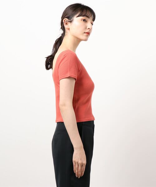 FREE'S MART（フリーズマート）の「ワッフルバックオープンカットソー（Tシャツ/カットソー・レディース・オレンジ/ベージュ/ホワイト/ブラック・FREE）」の6枚目の写真