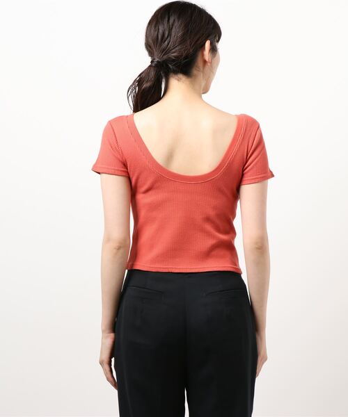 FREE'S MART（フリーズマート）の「ワッフルバックオープンカットソー（Tシャツ/カットソー・レディース・オレンジ/ベージュ/ホワイト/ブラック・FREE）」の5枚目の写真