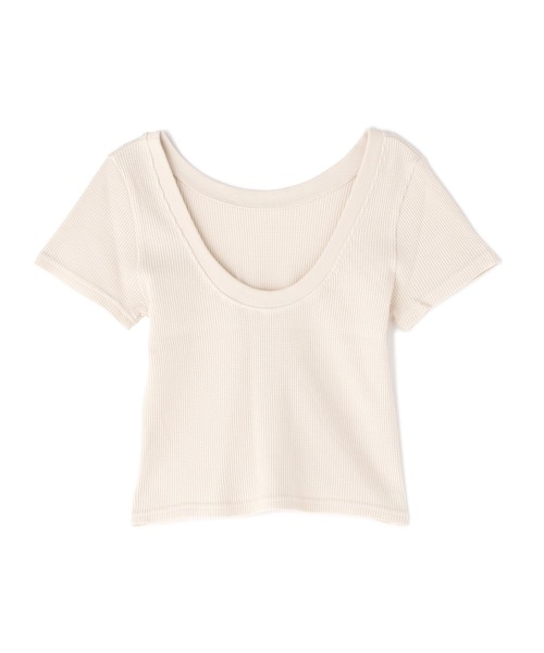 FREE'S MART（フリーズマート）の「ワッフルバックオープンカットソー（Tシャツ/カットソー・レディース・オレンジ/ベージュ/ホワイト/ブラック・FREE）」の10枚目の写真