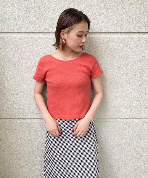 FREE'S MART（フリーズマート）の「ワッフルバックオープンカットソー（Tシャツ/カットソー・レディース・オレンジ/ベージュ/ホワイト/ブラック・FREE）」の22枚目の写真