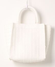 Te chichi | 合皮ハンドルペーパー鈎編みTOTE(トートバッグ)