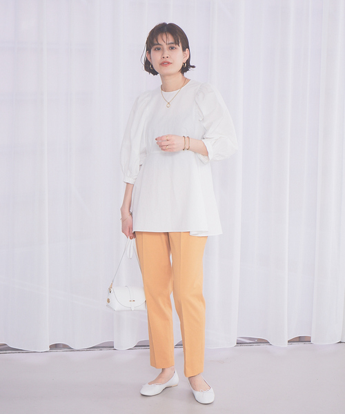 Rouge vif(ルージュヴィフ)の「シェルタリングテーパード(その他パンツ・レディース・オレンジ/ダークネイビー/ホワイト・38/36/34)」の8枚目の写真