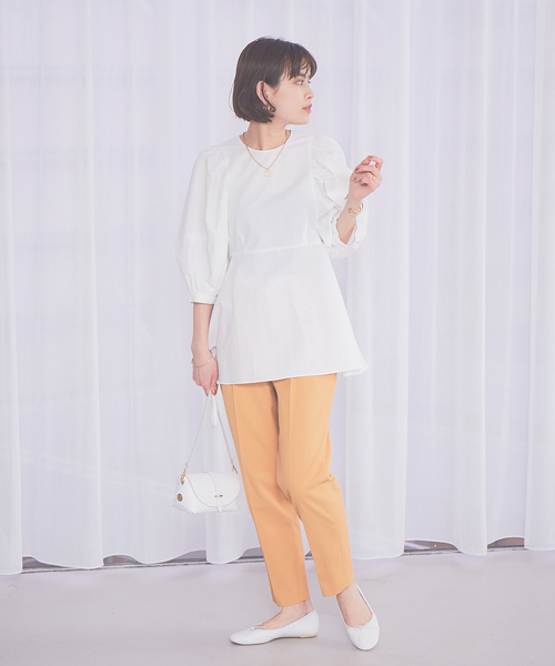 Rouge vif(ルージュヴィフ)の「シェルタリングテーパード(その他パンツ・レディース・オレンジ/ダークネイビー/ホワイト・38/36/34)」の7枚目の写真