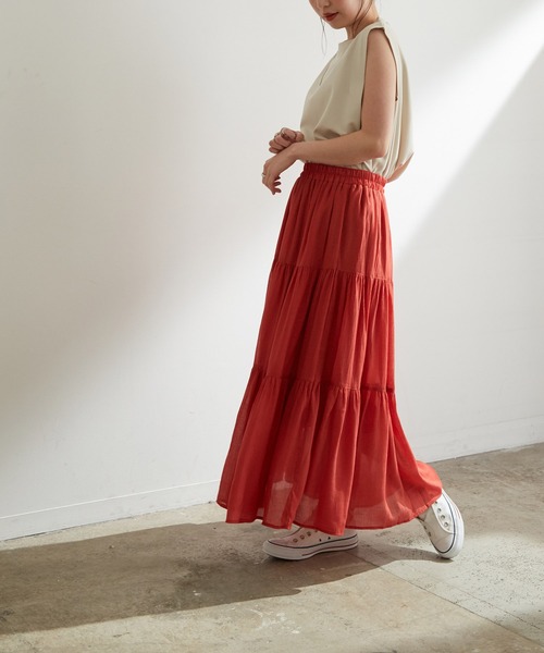 vis-`a-vis(ビサビ)の「【WEB限定】シルケットライクBOXYノースリーブTシャツ(Tシャツ/カットソー・レディース・ブラック/ベージュ/ライトグリーン/ホワイト系その他・FREE)」の10枚目の写真