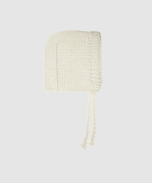 JW Anderson（ジェイダブリューアンダーソン）の「KNITTED HOOD（ハット・レディース・ネイビー/レッド/オフホワイト・ONE SIZE）」の4枚目の写真