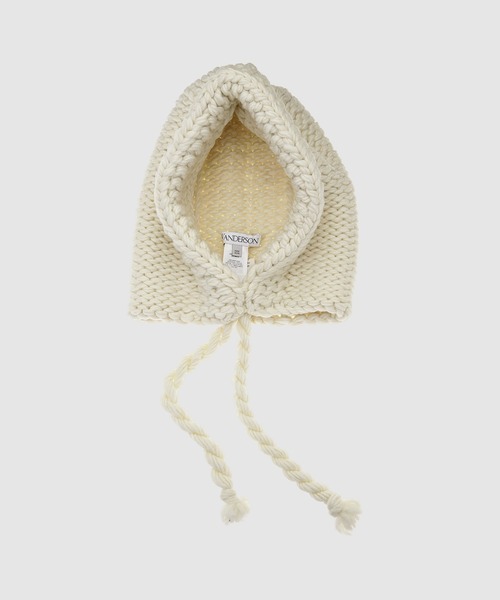 JW Anderson（ジェイダブリューアンダーソン）の「KNITTED HOOD（ハット・レディース・ネイビー/レッド/オフホワイト・ONE SIZE）」の5枚目の写真