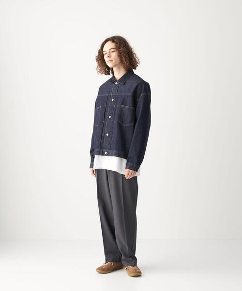 CITEN(シテン)の「<CITEN> DENIM JACKET by YF デニムジャケット(デニムジャケット・メンズ・ネイビー/コバルトブルー/ホワイト・FREE)」の14枚目の写真