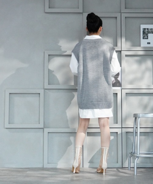 VIVIAN（ヴィヴィアン）の「スクエアトゥチュールレースアップブーツ ZOZOTOWN限定商品（ブーツ・レディース・ブラック/ピンクベージュ/ベージュ・L/S/M/LL）」の13枚目の写真