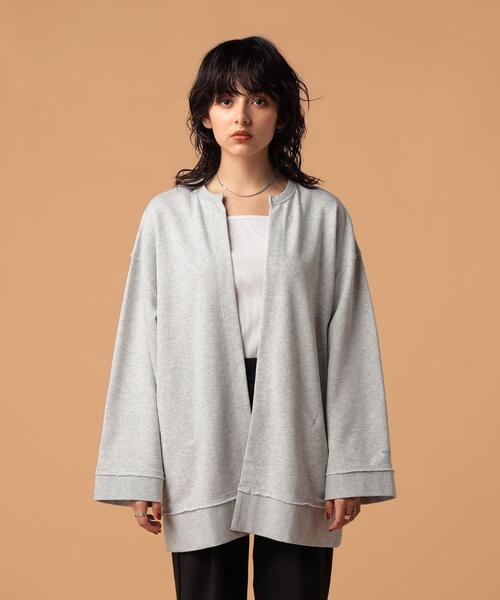 FEELING MADE（フィーリングメイド）の「FEELING MADE エアリースウェット カーディガン（カーディガン/ボレロ・レディース・ライトグレー/ブラック/ダークブラウン・MEDIUM/LARGE）」の10枚目の写真