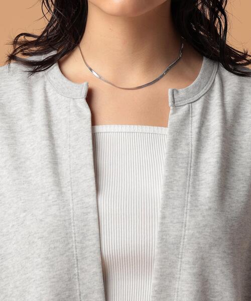 FEELING MADE（フィーリングメイド）の「FEELING MADE エアリースウェット カーディガン（カーディガン/ボレロ・レディース・ライトグレー/ブラック/ダークブラウン・MEDIUM/LARGE）」の13枚目の写真