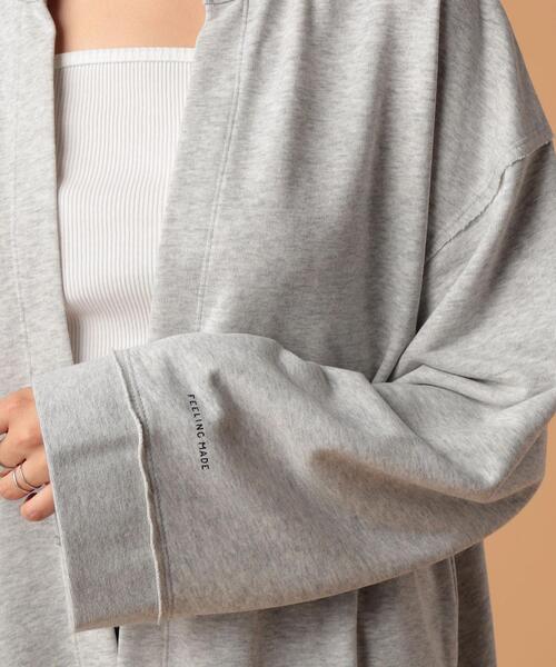 FEELING MADE（フィーリングメイド）の「FEELING MADE エアリースウェット カーディガン（カーディガン/ボレロ・レディース・ライトグレー/ブラック/ダークブラウン・MEDIUM/LARGE）」の15枚目の写真