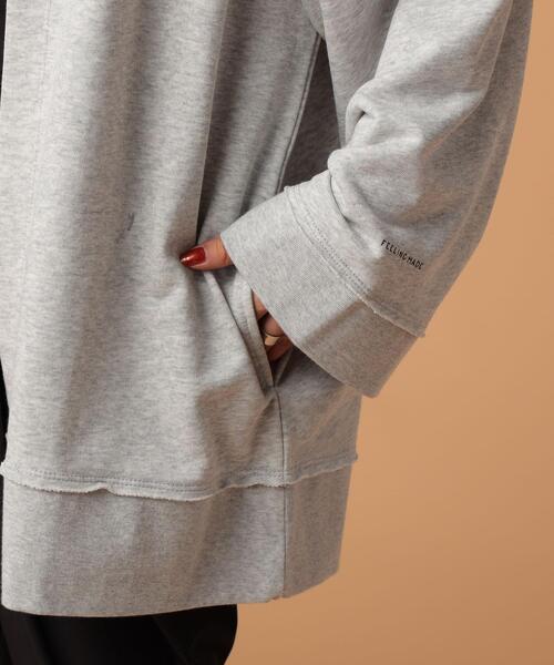 FEELING MADE（フィーリングメイド）の「FEELING MADE エアリースウェット カーディガン（カーディガン/ボレロ・レディース・ライトグレー/ブラック/ダークブラウン・MEDIUM/LARGE）」の16枚目の写真