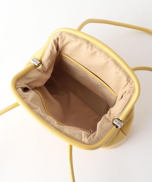 ADD CULUMN（アドカラム）の「＜ADD CULUMN＞パフ クラスプバッグ Ψ（ハンドバッグ・レディース・ブラック/ダークブラウン/オフホワイト/イエロー・FREE）」の7枚目の写真