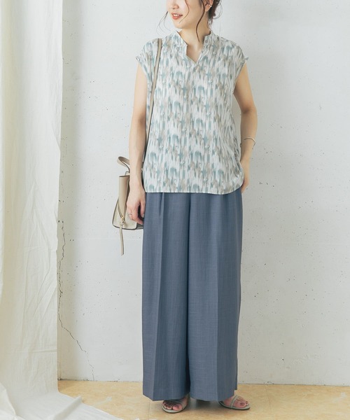 URBAN RESEARCH ROSSO WOMEN（アーバンリサーチ　ロッソ）の「マーブルプリントブラウス（シャツ/ブラウス・レディース・ベージュ/ブルー・FREE）」の5枚目の写真