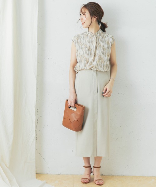 URBAN RESEARCH ROSSO WOMEN（アーバンリサーチ　ロッソ）の「マーブルプリントブラウス（シャツ/ブラウス・レディース・ベージュ/ブルー・FREE）」の9枚目の写真