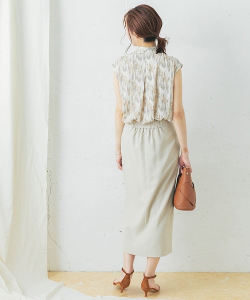 URBAN RESEARCH ROSSO WOMEN（アーバンリサーチ　ロッソ）の「マーブルプリントブラウス（シャツ/ブラウス・レディース・ベージュ/ブルー・FREE）」の10枚目の写真