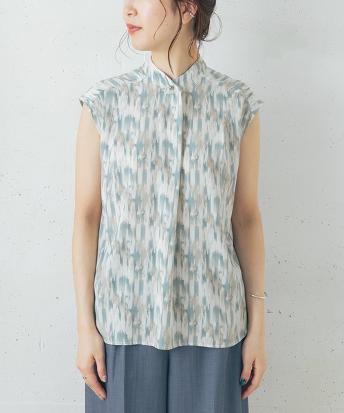 URBAN RESEARCH ROSSO WOMEN（アーバンリサーチ　ロッソ）の「マーブルプリントブラウス（シャツ/ブラウス・レディース・ベージュ/ブルー・FREE）」の11枚目の写真