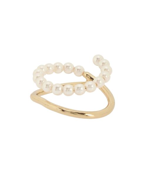 LAGUNAMOON（ラグナムーン）の「フェイクパールドッキングフォルムリング（リング・レディース・アイボリー・FREE）」の2枚目の写真