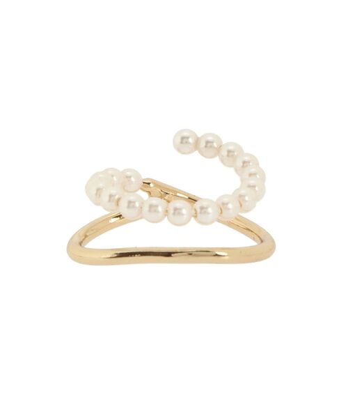 LAGUNAMOON（ラグナムーン）の「フェイクパールドッキングフォルムリング（リング・レディース・アイボリー・FREE）」の4枚目の写真