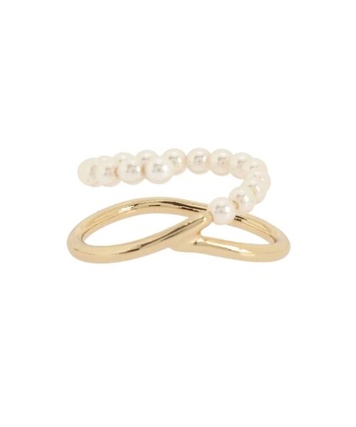 LAGUNAMOON（ラグナムーン）の「フェイクパールドッキングフォルムリング（リング・レディース・アイボリー・FREE）」の6枚目の写真