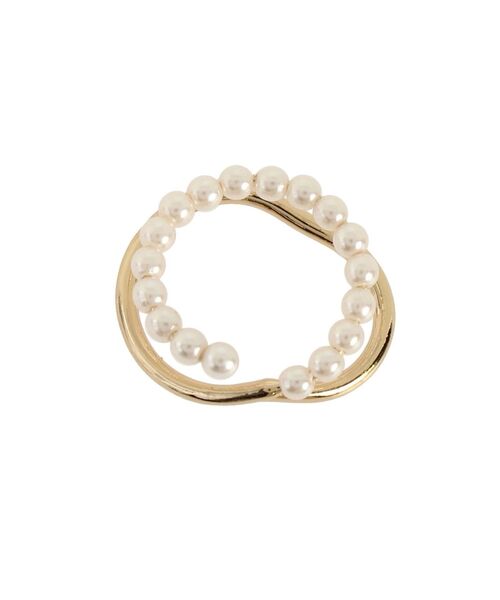 LAGUNAMOON（ラグナムーン）の「フェイクパールドッキングフォルムリング（リング・レディース・アイボリー・FREE）」の5枚目の写真