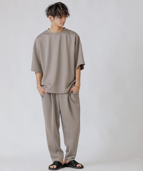 ADMIX/ATELIER SAB MEN(アドミックスアトリエサブメン)の「【Bling Leads】ストレッチ シャイニー スムースポンチ / テーパード ワイドパンツ(スラックス・メンズ・ブラック/グレイッシュベージュ/グレイッシュブルー・48/50)」の11枚目の写真