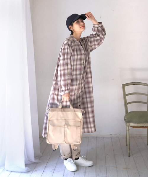 LBC（エルビーシー）の「オンブレチェックワンピース（ワンピース・レディース・ブラック/ベージュ・M/L）」の19枚目の写真
