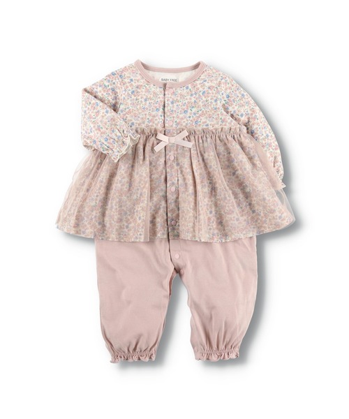 BRANSHES（ブランシェス）の「小花柄2WAYオール（ロンパース・キッズ・ピンク・フリー）」の7枚目の写真